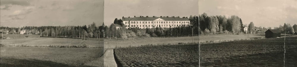 Bollnäs lasarett fotograferat av dess maskinist Ossian Friberg.
