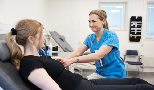 Sofie Åslund, sjuksköterska klinisk kemi Hudiksvall (blodgivning) 