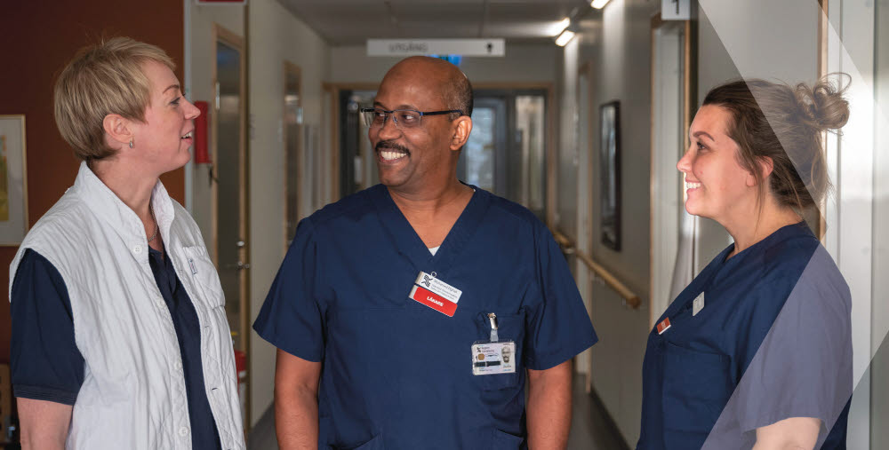 Elin Engström, arbetsterapeut, Mohamed Elghali, allmänspecialist
Nadja Kane, kurator