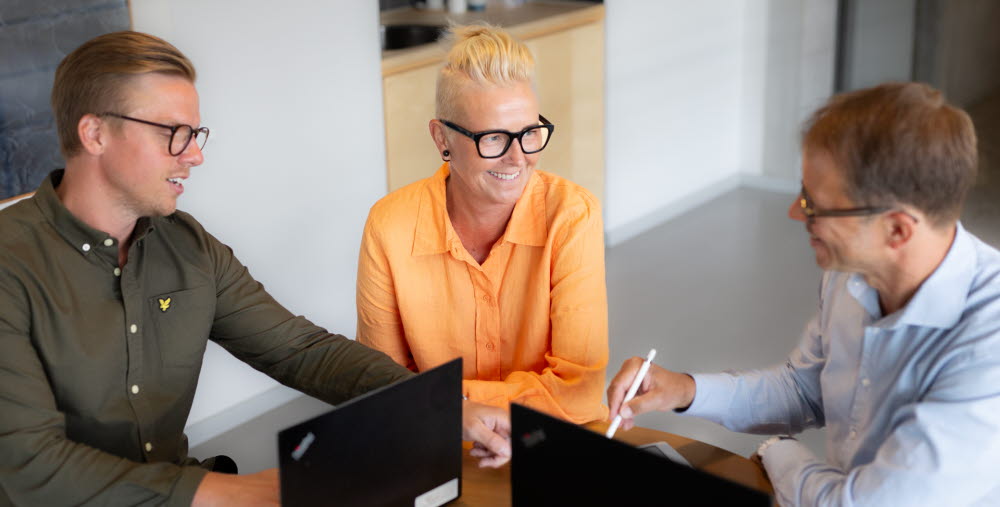 Johannes Mårtensson, Linda Angermund Holmgren och Marcus Bylund, IT-förvaltningen